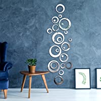 Espejo de Acrílico Desmontable Pegatina de Pared Adornos Decoración para Hogar Sala de Estar Dormitorio (Estilo 8- 48…